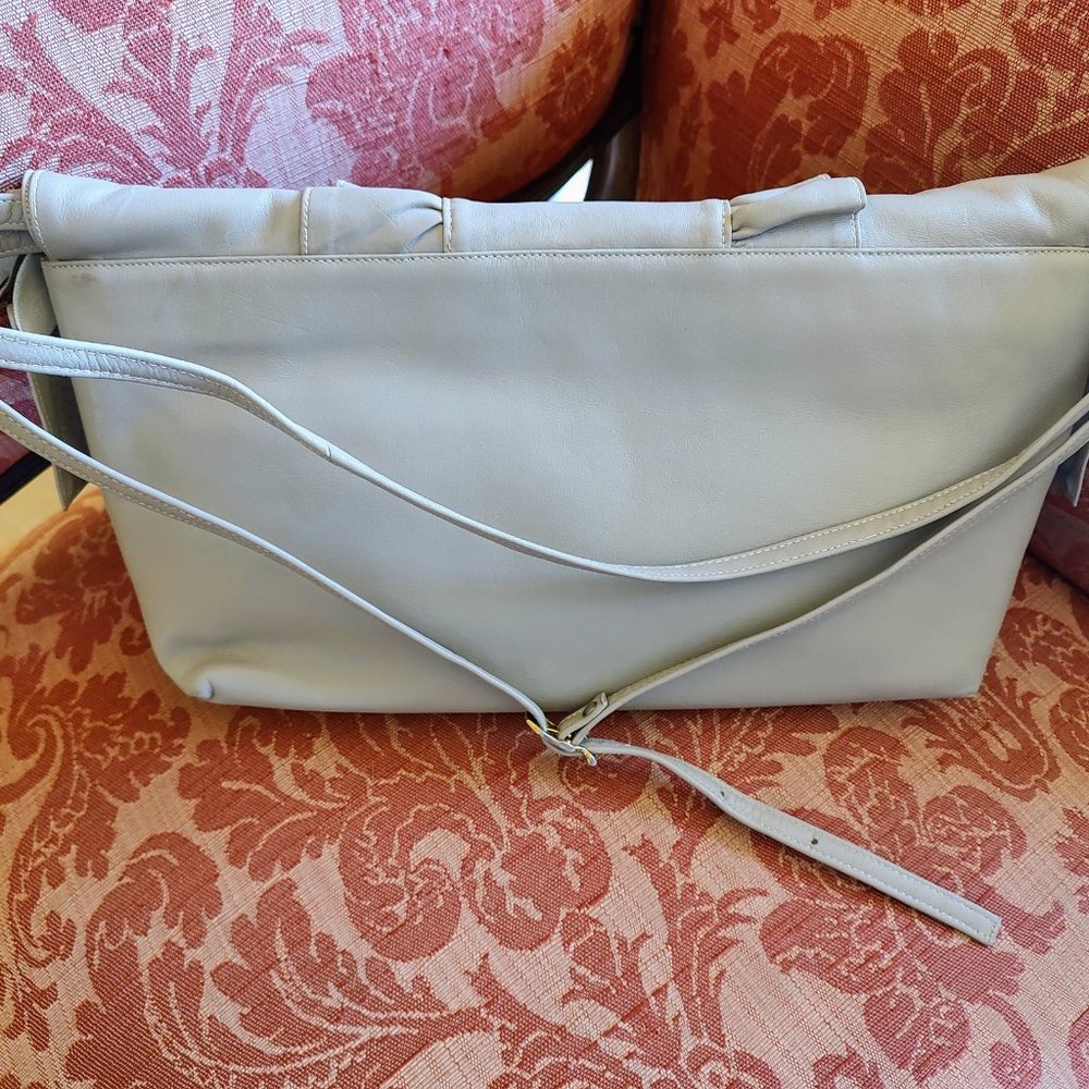 Vintage Susan Gail grey leather clutch with strap options. Excellent condition. - Picture 6 of 14